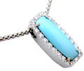 A Turquoise and Rock Crystal Necklace